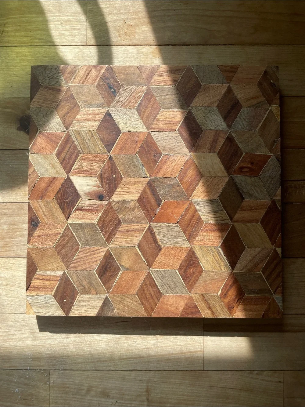 Wooden Geometric Trivet